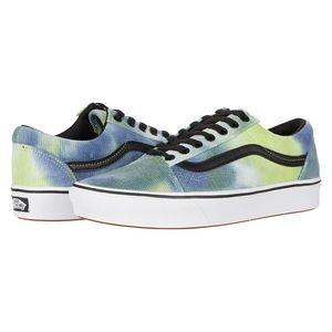 VANS ComfyCush Old Skool “Blotched” Tie Dye Sneaker Multi/Black Size 8 Women’s